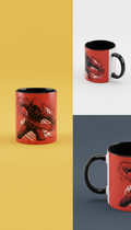 Collectible mug with crimson flash anime motif