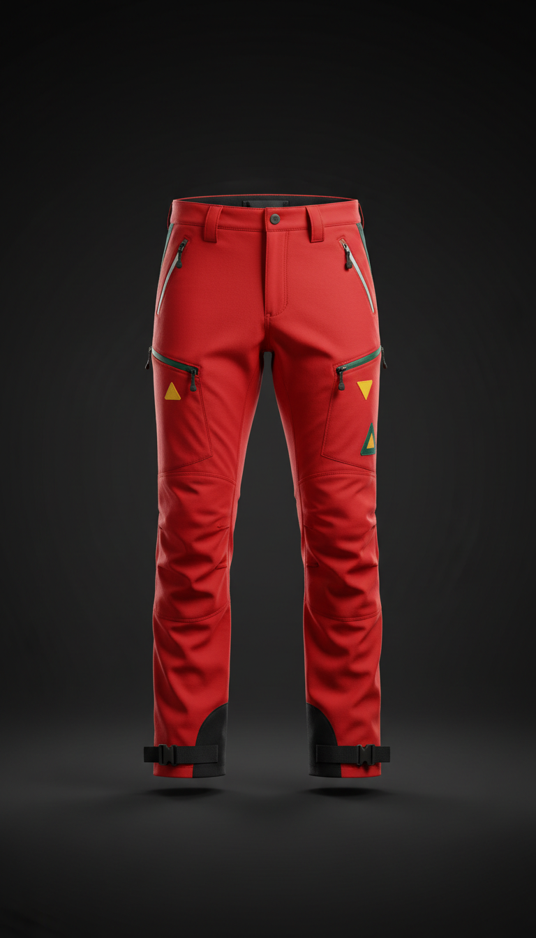 Signal Red accent techwear pants