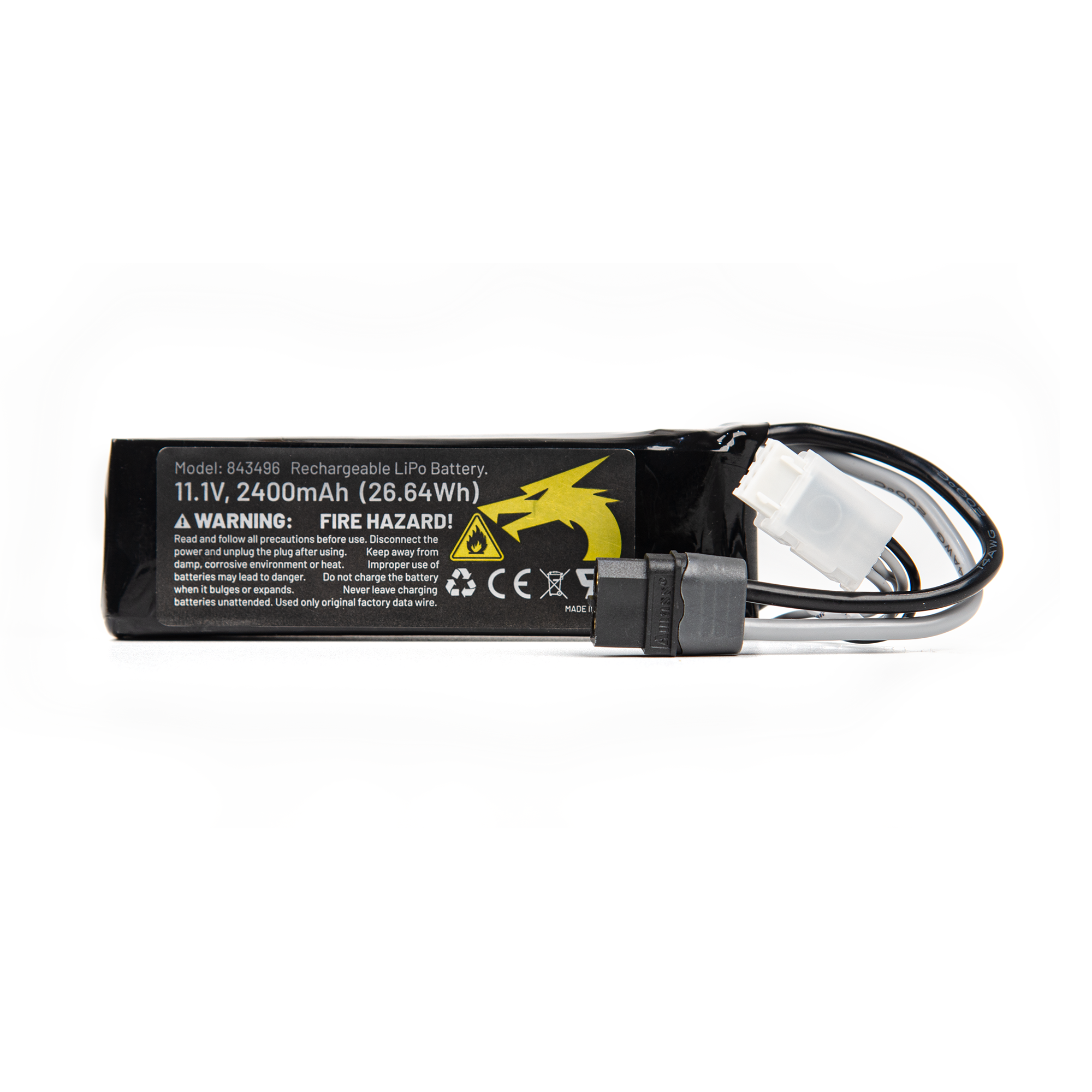 UDIRC 2400mAh 11.1V 3S Battery XT60 for UD1610S (Part No. MB-XT2411) - 1 Pc