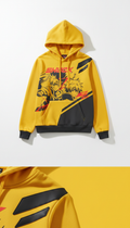 Anime graphic hoodie in shock yellow